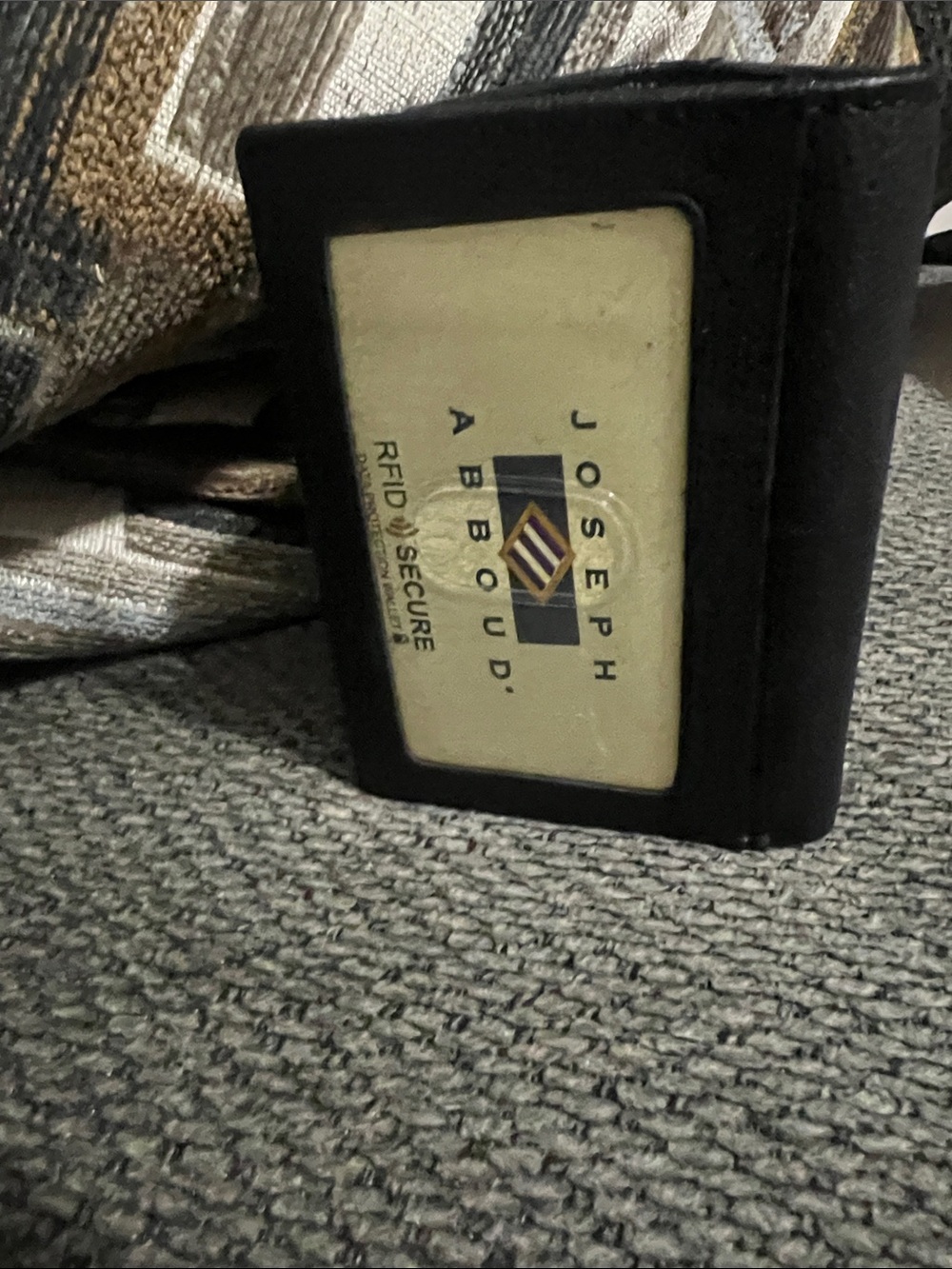 Joseph Abboud Black and Cream RFID Secure Wallet